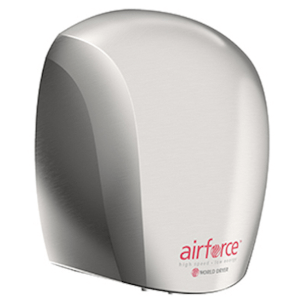 World Dryer Airforce Hand Dryer in Brushed Chrome